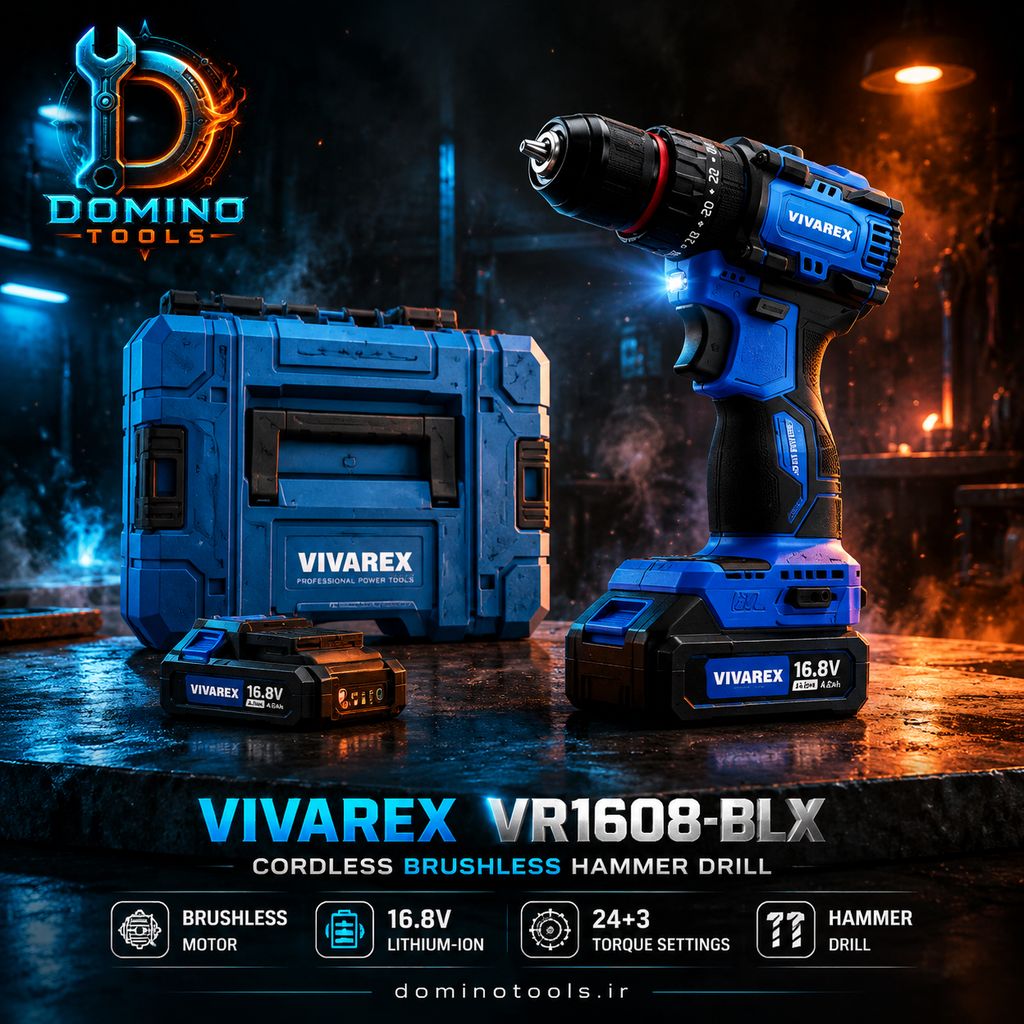 دریل چکشی شارژی براشلس ویوارکس (Vivarex) مدل VR2010-BLX